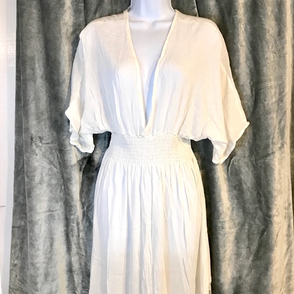 New Women’s White Summer Maxi Dress- Large - Picture 1 of 10